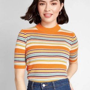 Truly Groovy Pullover Sweater ModCloth Medium